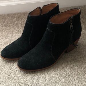 Madewell Black Suede Ankle Boots